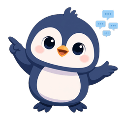 Pingüino de TalkPlan hablando